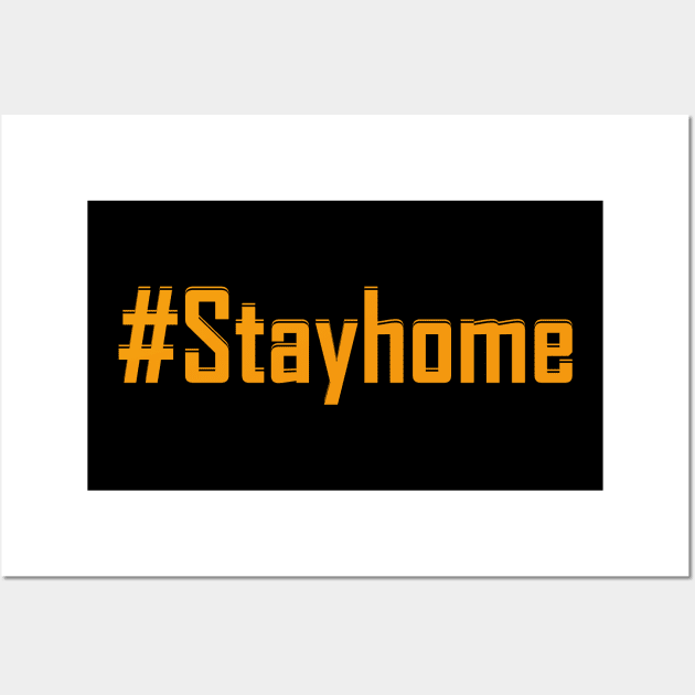 Stay Home hashtags Wall Art by trendybestgift